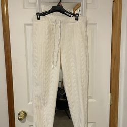 Fuzzy Cable- Knit PJ Pants