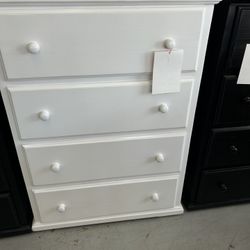 Solid Wood 4 Drawers Dresser Available In Different Colors 