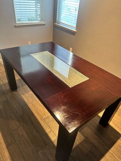 Wooden/Glass table and chairs