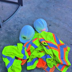 construction helmet and vest