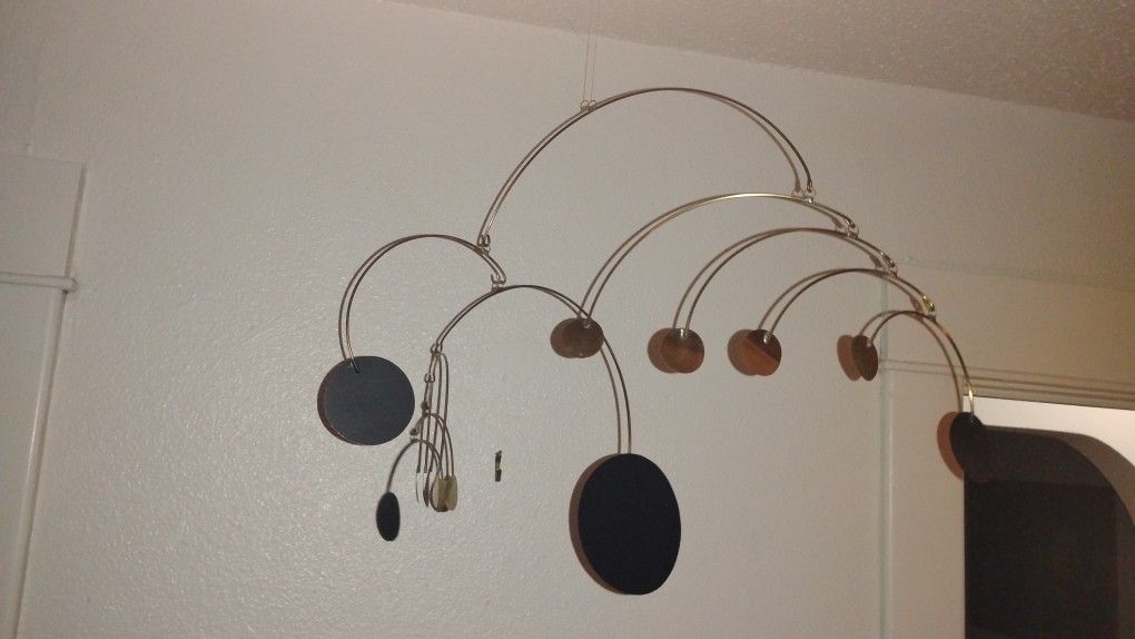 Vintage Mid-century Kinetic Brass Mobile Very Nice
