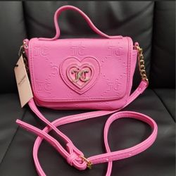 Juicy Couture Pink " Only You N Me Flap Crossbody bag