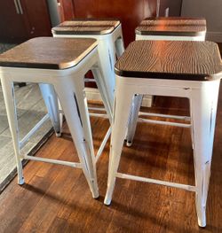 Rustic Stools- Set Of 4