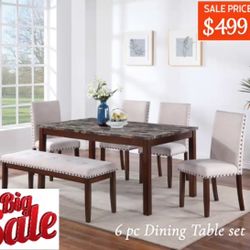 6 Pc Dining Table 