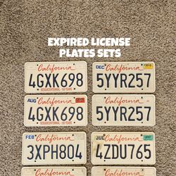 EXPIRED CALIFORNIA LICENSE PLATE SETS