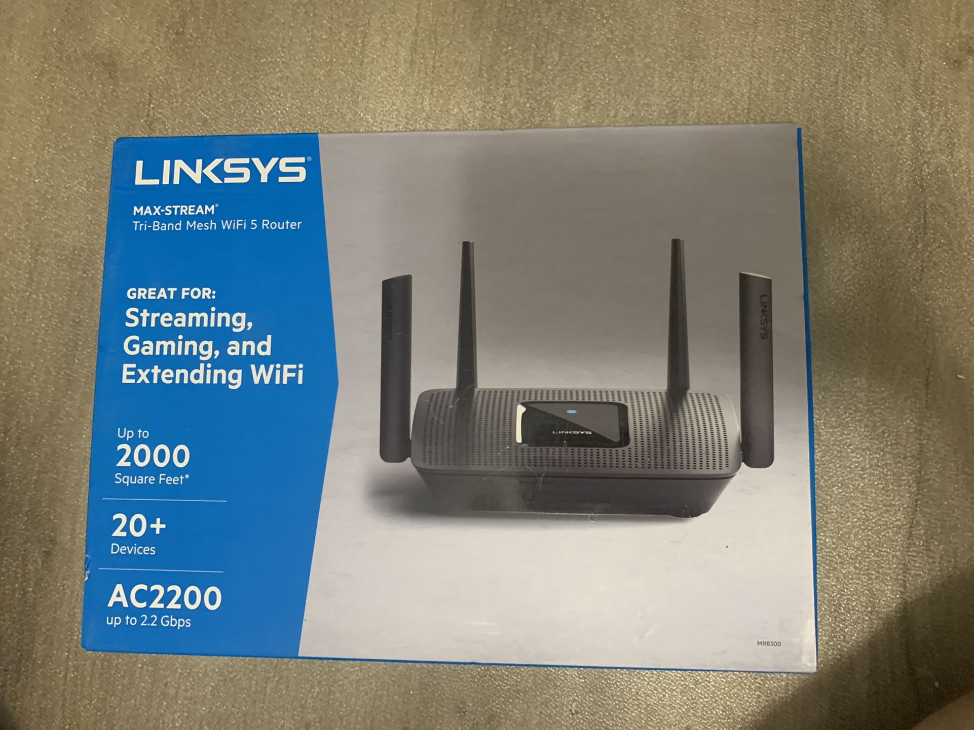 Linksys AC2200 WiFi 5 Router - Like New In Box!