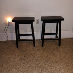 2 Wood Stools