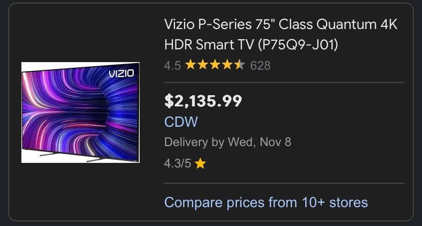 75 inch TV
