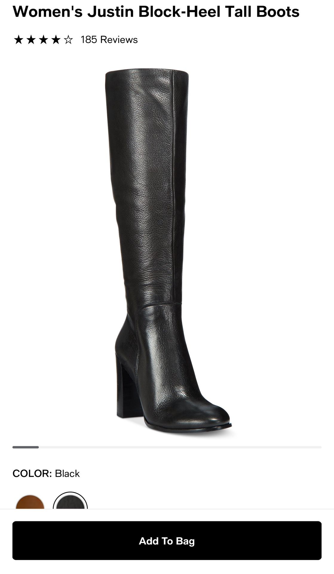 Kenneth Cole New York’s Justin Black Leather Boots