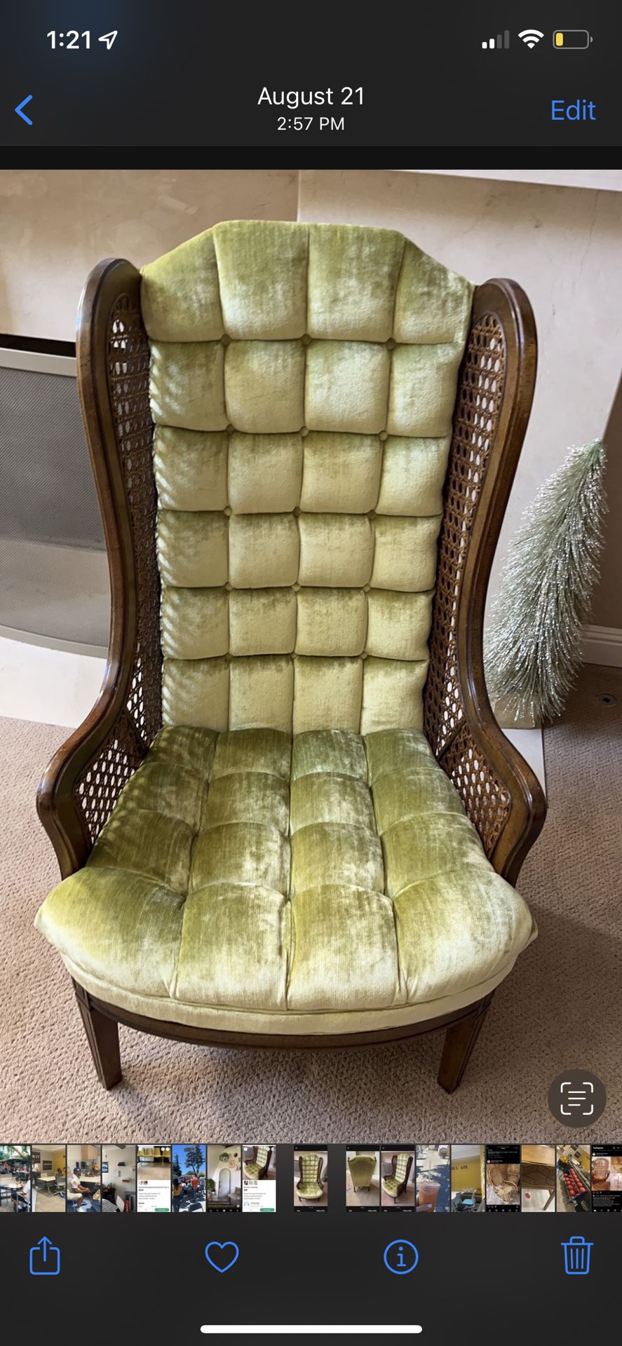 Tall Chair- Vintage Great Shape 