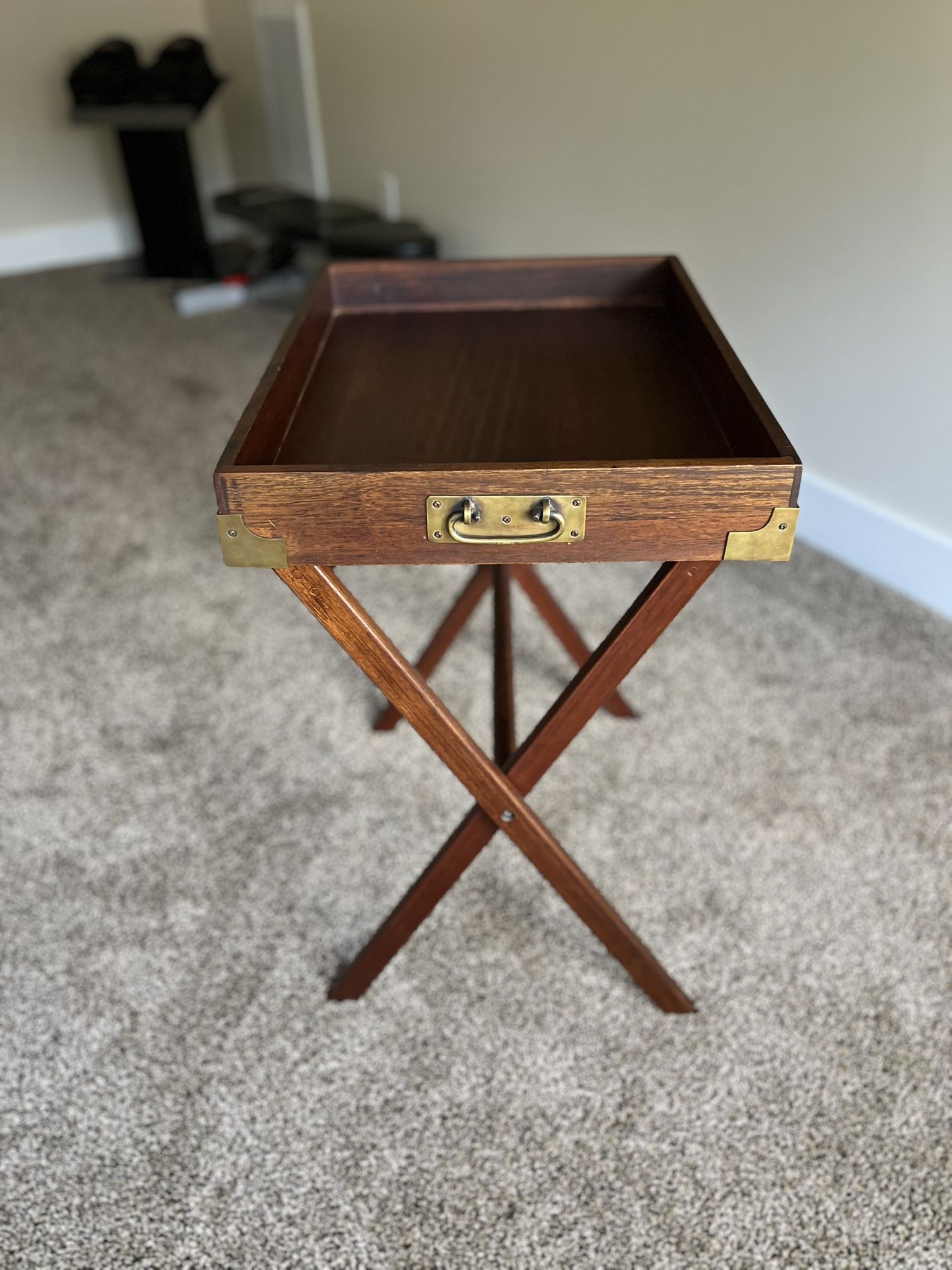 Wooden Butler Tray With Stand