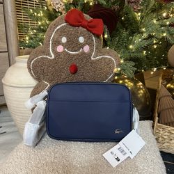 Lacoste Women's Daily Lifestyle Canvas Medium Crossover Purse 