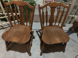 Wooden chairs