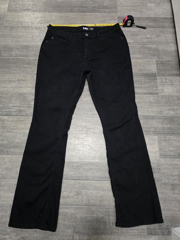Women's Size 16L Black Regular FIT Bootcut Midrise Jeans