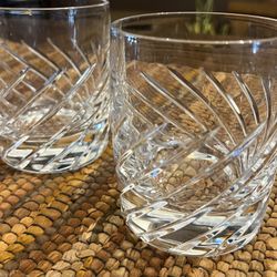 Lenox “swirl” Scotch / Whiskey Glasses (2)