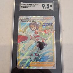 Pokemon psa Korrina's Focus 160/163 Full Art Trainer card. SGC 9.5 #160 Mint (+)