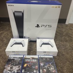 Console Disc Version 3 Games + 2 Controller Bundle