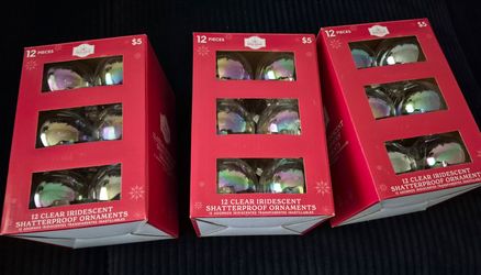 Holiday time clear iridescent shatterproof bulbs