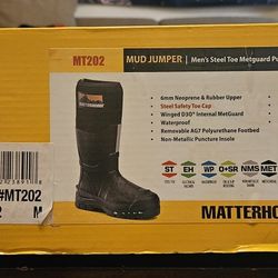 MT202 Steel Toe Metguard Boots Size 12