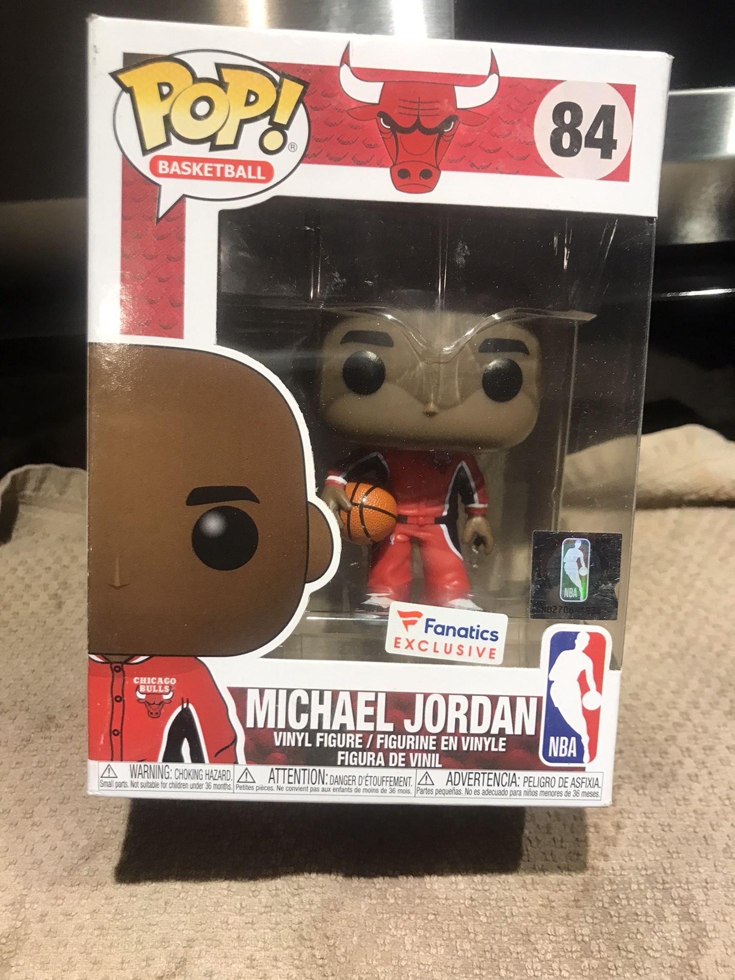 Pop Basket Ball Rare Michael Jordan Red Warm Up Suit Fanatics Exclusive