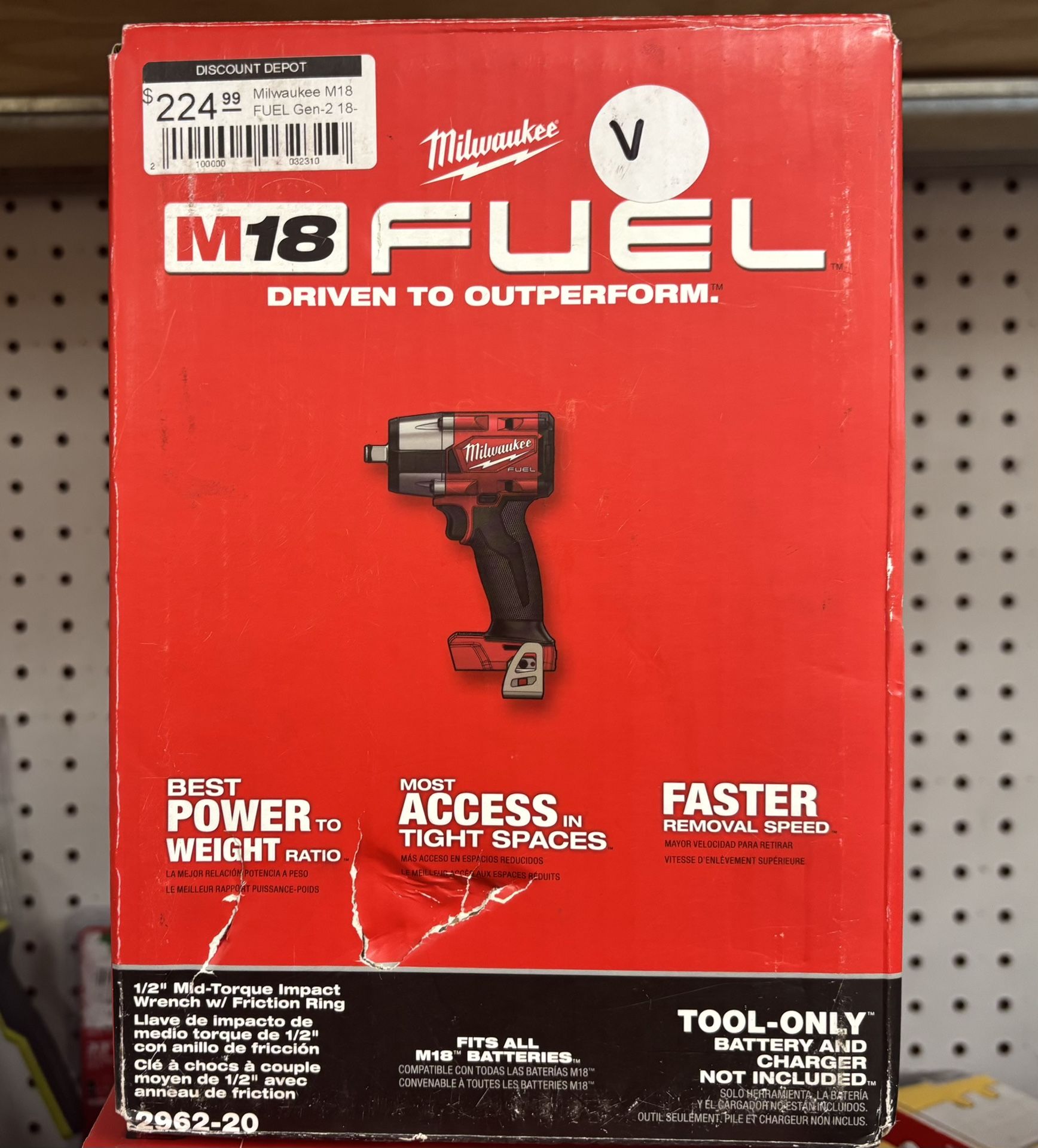 Milwaukee 1/2" Mid-Torque Impact Wrench w/ Friction Ring (new)