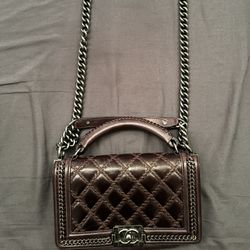 CHANEL  Boy Leather Cross Body Bag