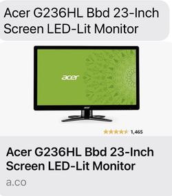 Acer 23” LED Monitor