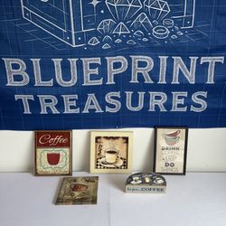 ☕️ COFFEE LOVER’S DECOR BUNDLE – 5-Piece Set! 🖼️✨