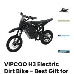 VIPCOO H3 Electric Dirt Bike - Best Gift for Kids & Teens & Adults