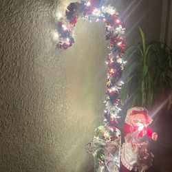 Get Up Candy Cane 5 Foot Tall Candy Cane With White Lights