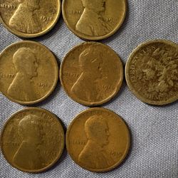 Wheat Pennies And Indian Head Penny