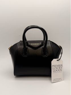 Authentic Givenchy Antigona Mini Black Leather Bag