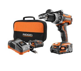 Ridgid 18-Volt Lithium-Ion Cordless Brushless 1/2 in. Compact Hammer Drill Kit with (2) 2.0 Ah Batteries, Charger, and Bag