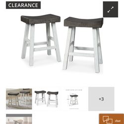 Glosco Counter Height Contoured Seat Bar Stool