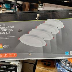 Commercial Electric 4 Pqck 6" Color Selectable Glare Control Recessed Led Light Fixtures 