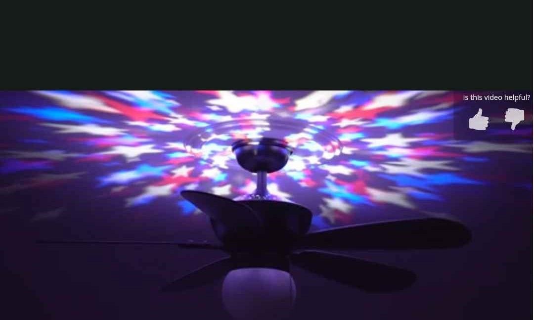 Traditional Elegant 44" Ceiling Fan With Colored Stars Uplighting
