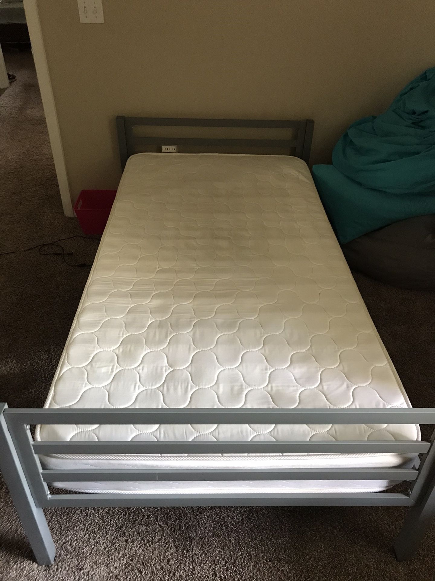 Twin Bed frame and mattress