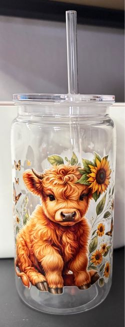 Plastic Cow Print cup