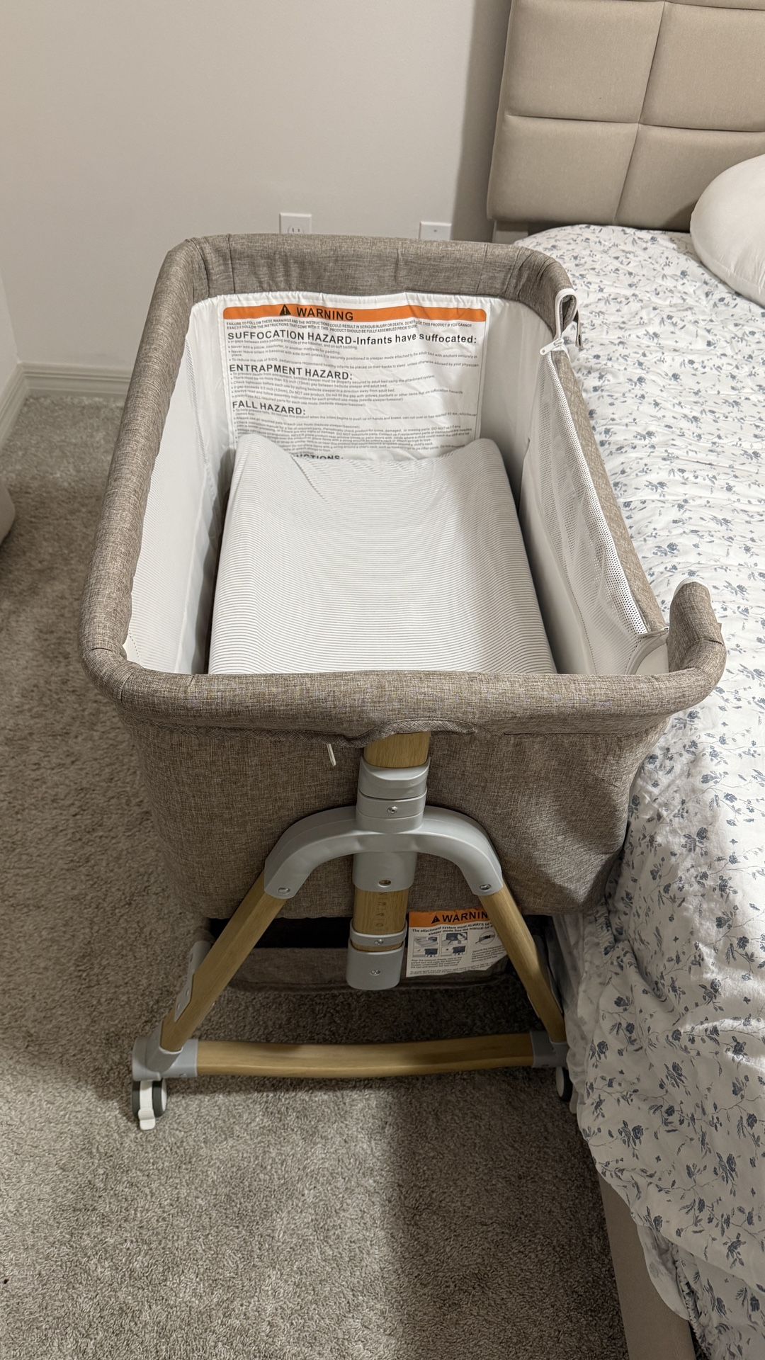 Good Quality Harppa 3 in 1 Bassinet For Bedside Sleeper