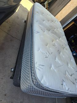 Twin Metal Bed Frame W Mattress & Boxspring 🌱
