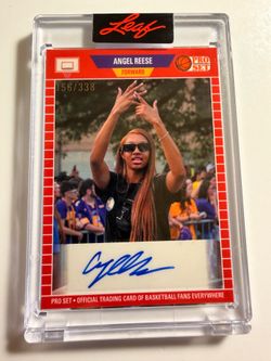 2023 Leaf Pro Set Red #PB-13 Angel Reese RC Auto 156/338