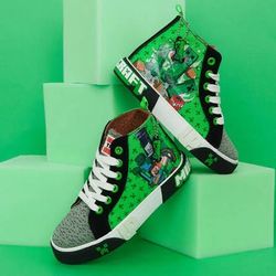 Ground Up Minecraft Creeper Hi Sneaker - Little Kid / Big Kid - Green