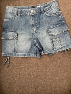Jean cargo shorts