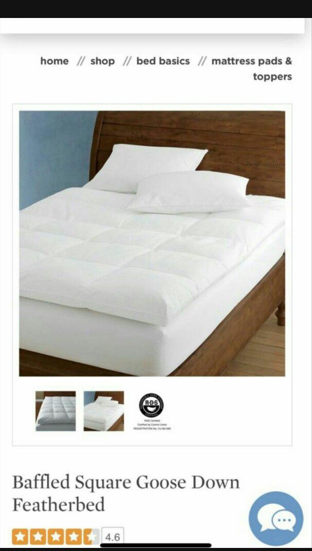 Featherbed Mattress Topper, OBO