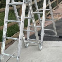 Werner 16’ Aluminum Reach Type 1A-225-lb Capacity Multi-Position Ladder