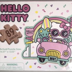 (NEW) (1 AVAILABLE) HELLO KITTY KAWAII VACATION 89 PIECE WOODEN JIGSAW PUZZLE