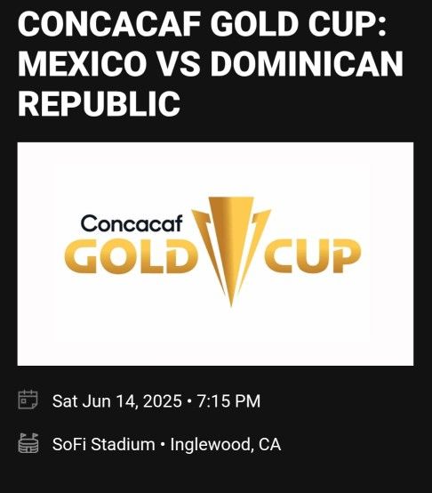 CONCACAF GOLD CUP TICKETS