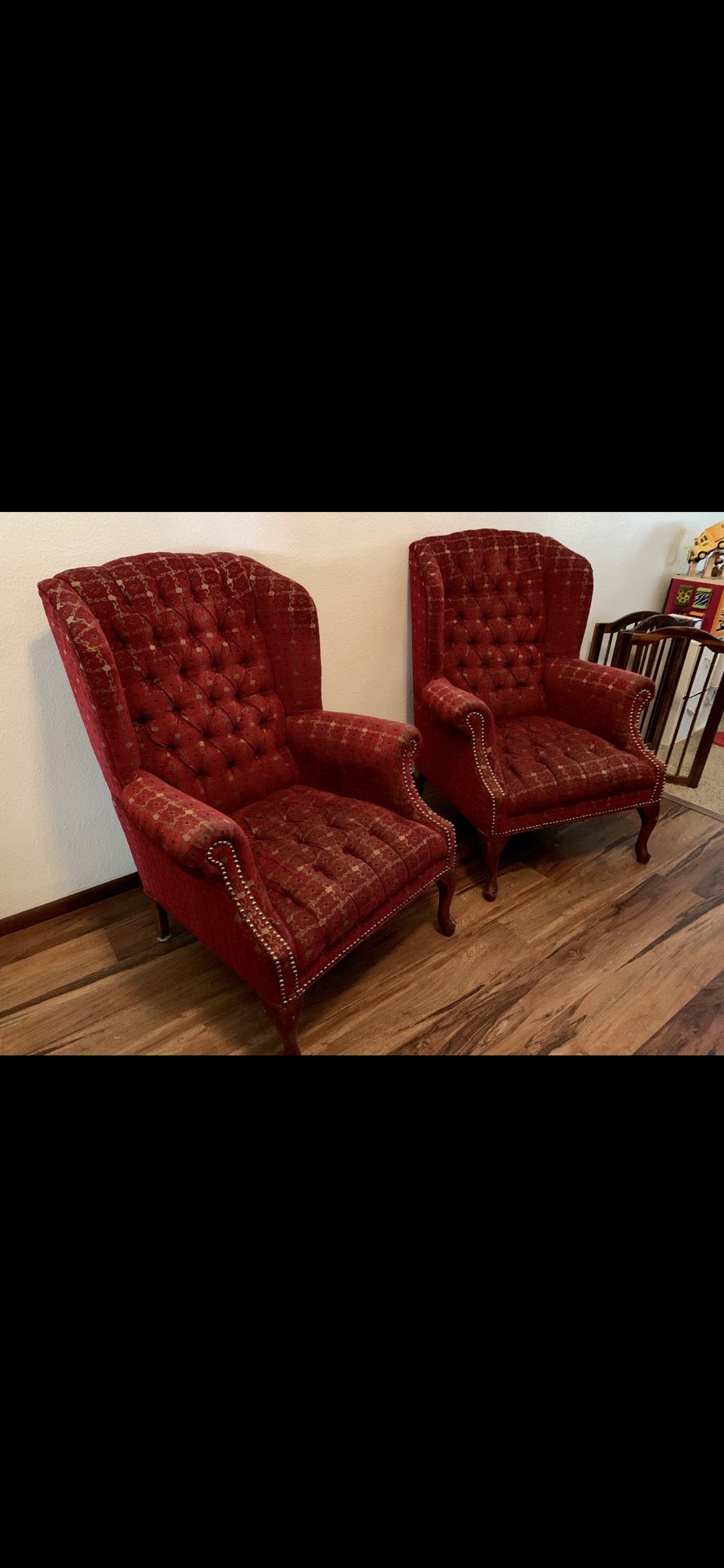 Red Wingback Chairs