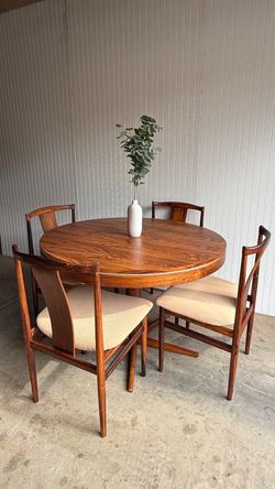 Rare Mid-Century Rosewood Dining Set — Danish Modern