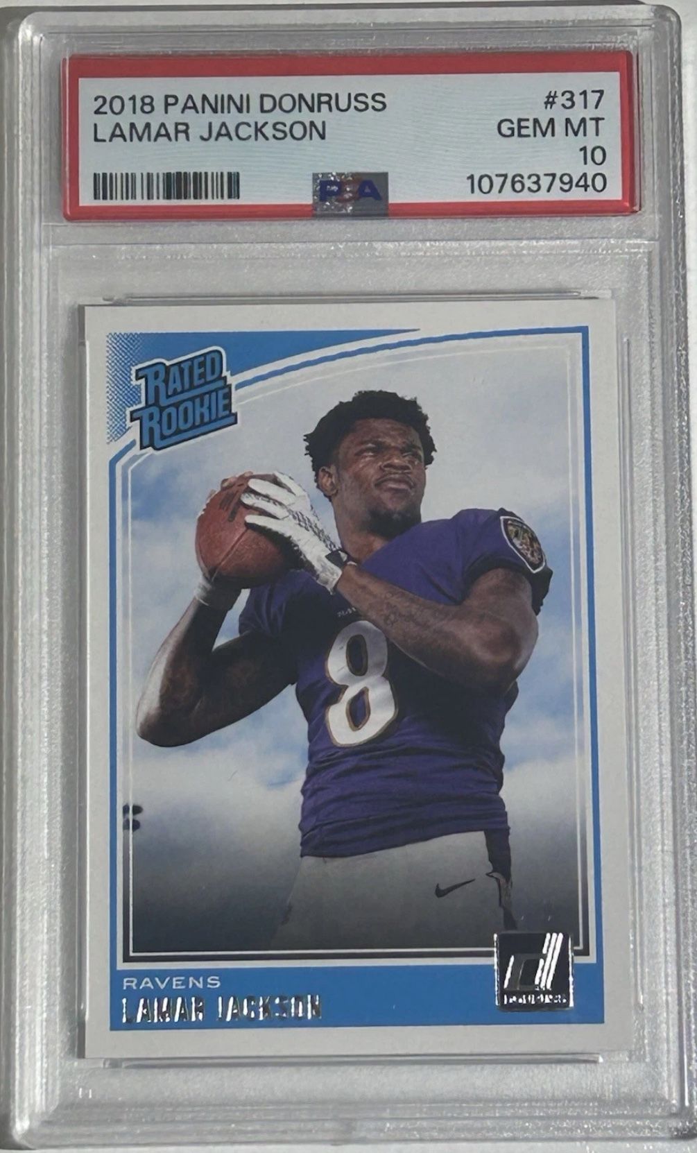 Lamar Jackson Rated Rookie PSA 10